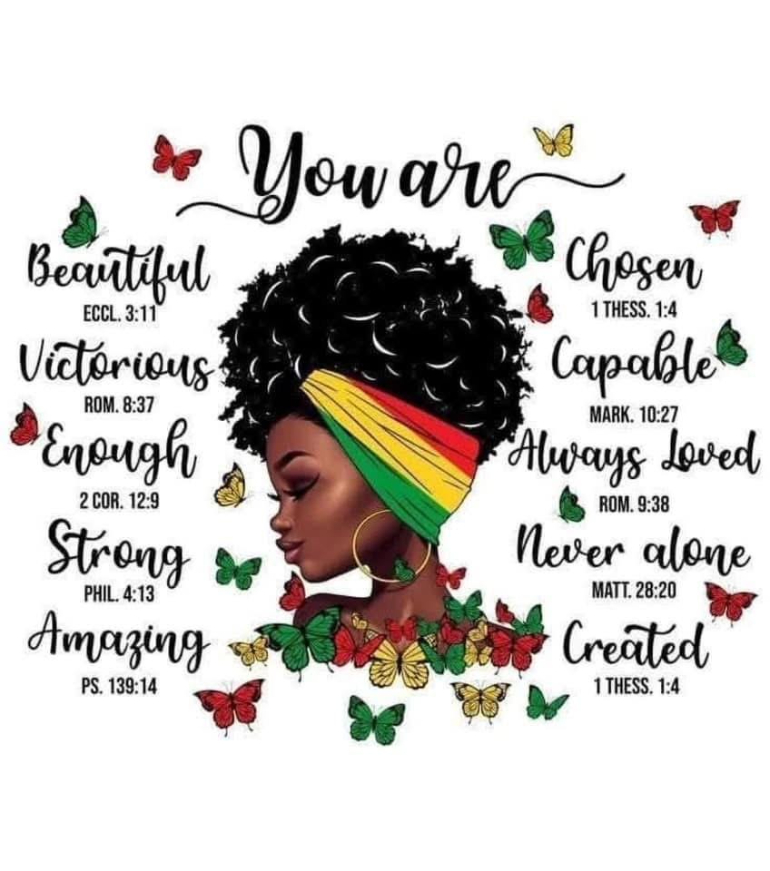 Black Girl Affirmation Glitter Tumbler