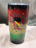 Black Girl Affirmation Glitter Tumbler